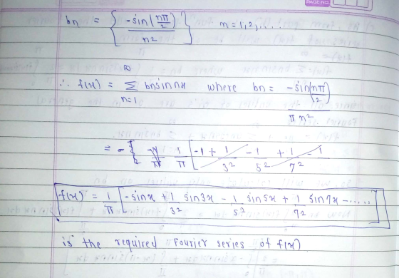 PAGE NO -sint NTT m = 1; 2;,,.. na E bnsin na where bns - siofano b nol I ²007 11 1 & It ti 72 32 52. View ifr=1 1-sina t I s