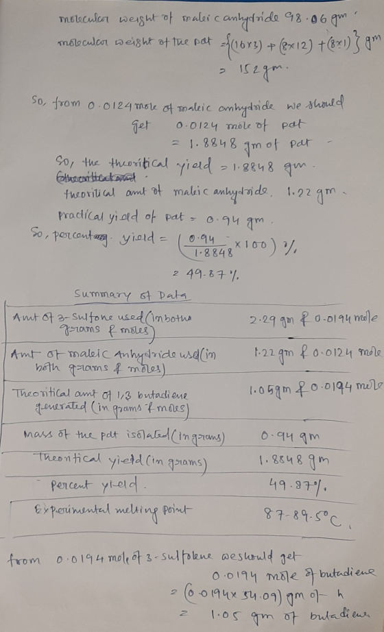 molecular weight of maleic anhydride 98.06 gm. molecular weight of the pot (1683) + (8x12) + (8+1)} gom - 152gm maleic anhyds