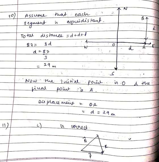 fuat each ASSme eauidis tamt gment distauea d+dt To tuL 3 d d 87 3 2q Now e 1uiial poutn pot iuar A place wai A d 2 m. red