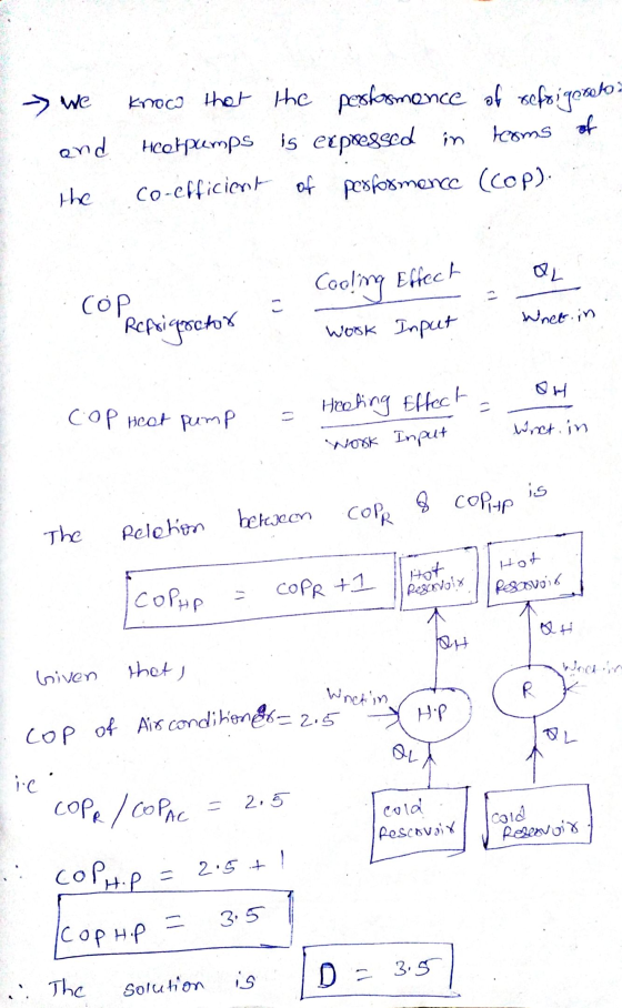 - We know that the pesformance of refrigerato Heckpumps is expressed co-efficient of performence (Cop). in and terms of the C