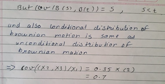 and also Ionditional disbuibution DF ou nian mothon is same d unienditioal dis Hhihuthon f brownian mata in се