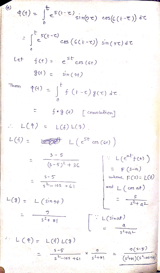 c) 466) = *250-elsinge) epslect_ty} de 50t-c) - Le cos (6(1-2)) sin (91) de 0 let f(t) = SE cos (6+) 96) sin (9+) Then t VH)