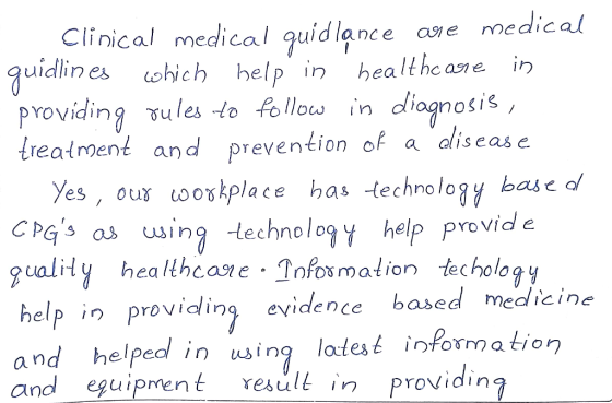 Clinical medical quidlance are medical guidlines which help in healthcare in providing rules to follow in diagnosis, treatmen