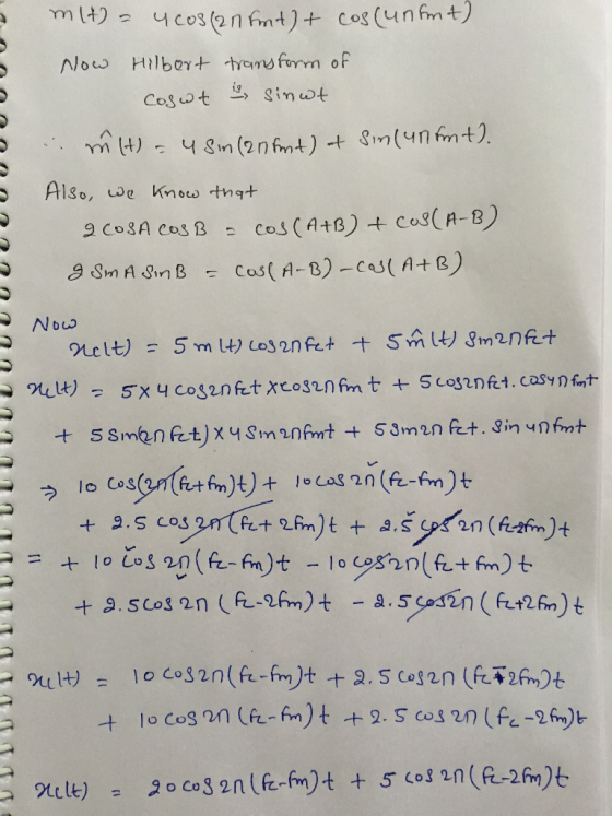 Now Hilbo2γ+ horno form of Also, ve n tnat cos (A+B)+Cos(A-8) co g Acos B lt)Sx 4 cosnfet xcosnint Suosanft.caynft -a.5%A2n (