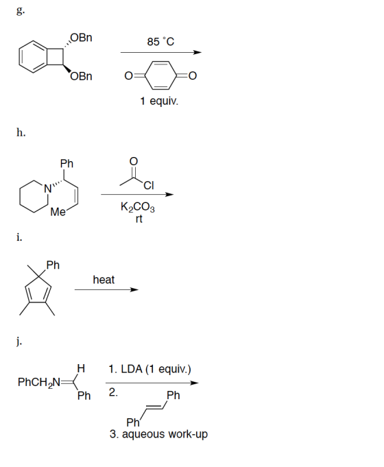 OBn 85 °C OBn 1 equiv. Me K2CO3 Ph heat H 1. LDA (1 equiv.) PhCHN= P 2. Ph Ph. 3. aqueous work-up
