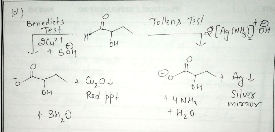 5Ass d) Tollen Test Benedicts Test u2t + 50 (NH но +Ag + Cu20J Rad pp Silvex +4NИЗ Aaeeiu H20 +31,0