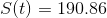 S(t)=190.86