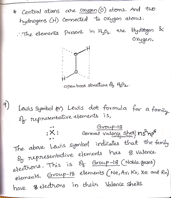 * Central atoms are oxygen (o) atoms. And two hydrogens CH) connected to oxygen atonis. ...The elements Present in H₂O2 are H