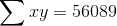 \sum xy=56089
