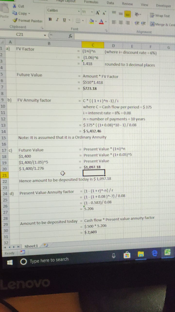 ye layout Formulas Data Review View Developer Calibet 11 A A Copy - Format Painter Clipboard 021 - Wrap Text ** Merge & cent