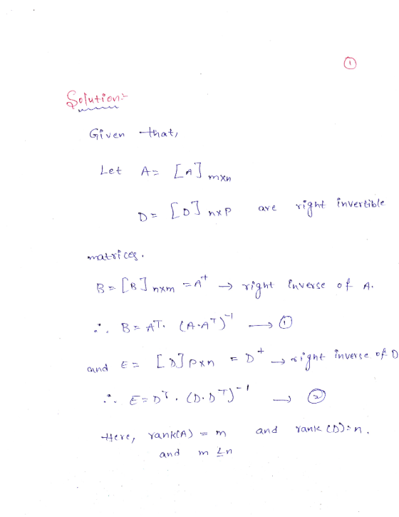 -that, Given Let A L rt -1 DJPn and E an