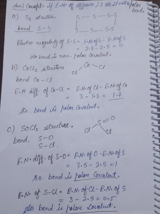 bona du) Concepts if E.No of diffrence > 2 800, it will be balay a) Sq structure. s - s-sos bond s-s S S SS Electro negativit