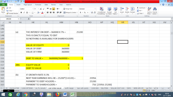 PV, FV, ANNUITY (Autosaved) - Microsoft Excel (Product Activation Failed) Review View Add-Ins File Home Insert Page Layout Fo