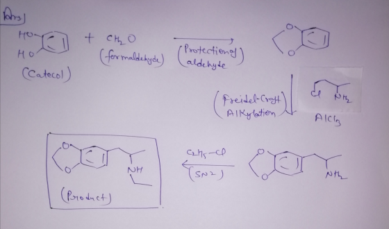 Hold to C - - (Catecol) + C O (formaldehude) - (Protectional (formaldehyde aldehyde Nth (Freidel-Craft) \ Alkylation is Alch