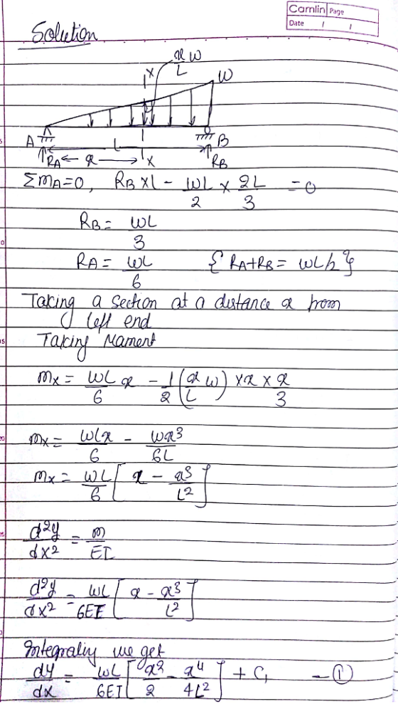 Camlin Page Date 2. Tating a Section at a dutana a hom Tabinl Namer 0 Dk 00) 4