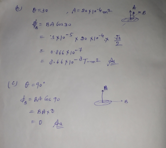 A Вазо A=20x104m² В -, - BA (os ao B = s X). 2 o-864 X 10-1 = d.co-BT- ma ( 9 = 90° д 4. = BA Cos 90 Внхо
