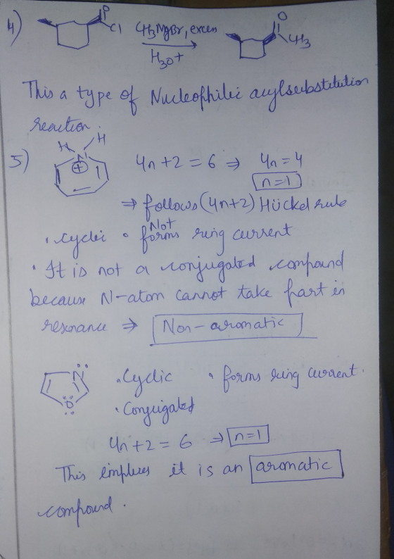 1 413 Ng Br, excen H₂ot H This a type of Nucleofhili suylsubsthilion reaction H 3) Unt2=6* 4 = 4 n=1 follows 4n+2) Hückel rul