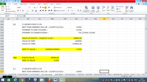 PV, FV, ANNUITY (Autosaved) - Microsoft Excel (Product Activation Failed) Review View Add-Ins File Home Insert Page Layout Fo