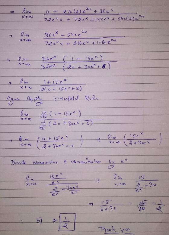 lim o + 270 (2) e 2x +36cx 72ex x + 720x+luucx + X → Sho(2) e ²x Brex 72cxx + 2l6ex + 1080 e 2x +5400 2x X+0 lim D Xo 360 (+
