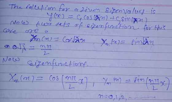The folletion for a given Eigen volver is. - Yor = C, Coscute sinon No co two sets of bogenfemetion for this case care o You
