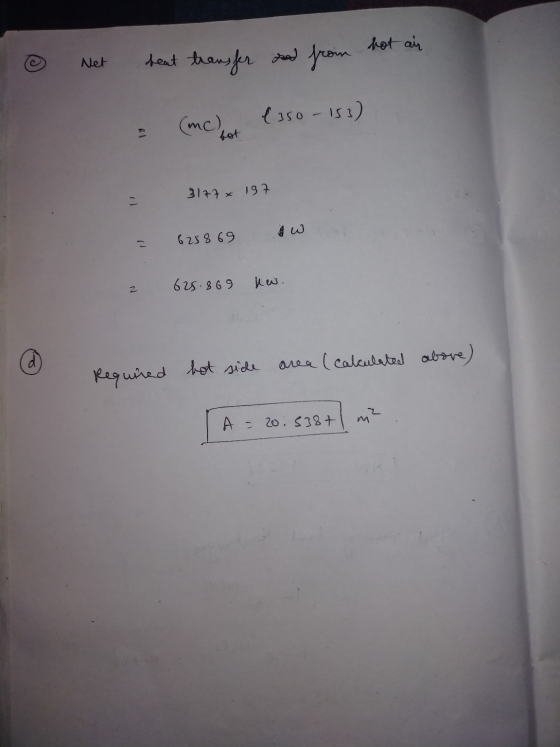 hot air Net feat transfer and from (mc), (350-153) fot 3177 x 197 w 6258 69 625.869 no. 2 d bot side area (calculated above)
