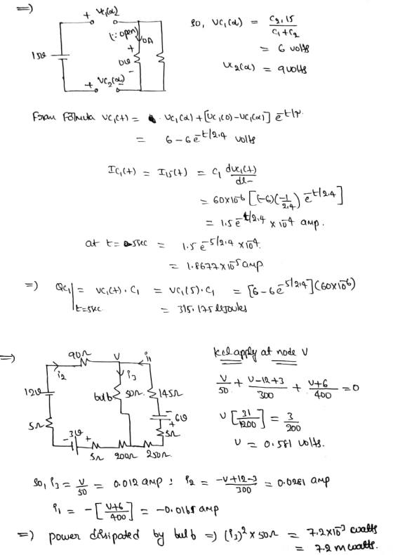 = ) + Vice2 o o So, Vald) کا ، و 1: open) Род ata 6 volts Ine bu Wald) quolts VCC) Frau Formula vC,(+) = a.uC, Col) + (WC,Co)