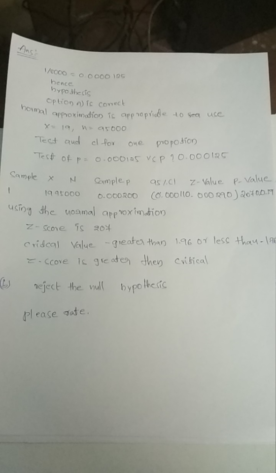 hence Option ) ic covec hov Test of PO O mplex N as/ci z-alue. P-value. cc. coo ito. 600410) Qot onm om ple p (qq5000 0.000ヌ
