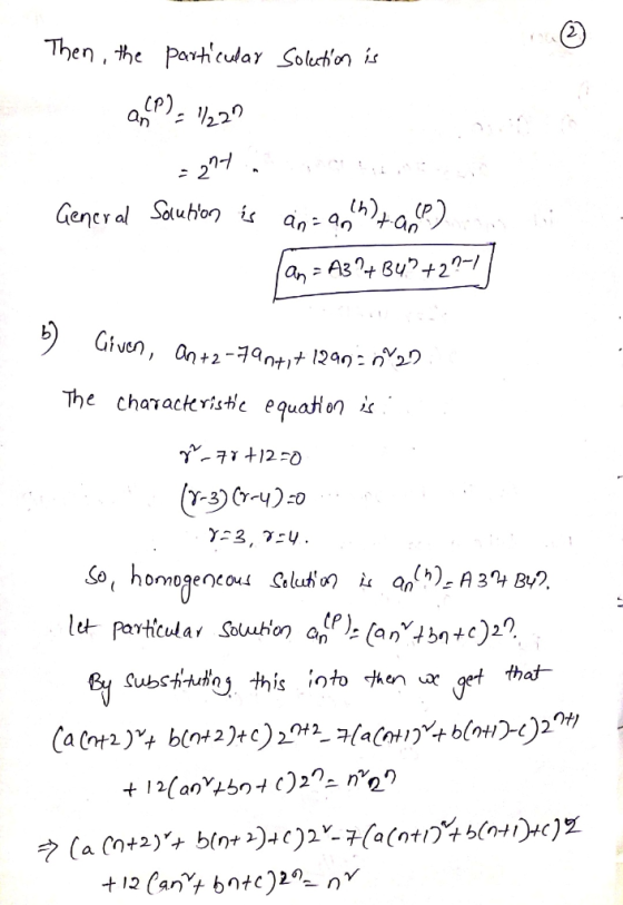 2 CP) The charackristic equatin t