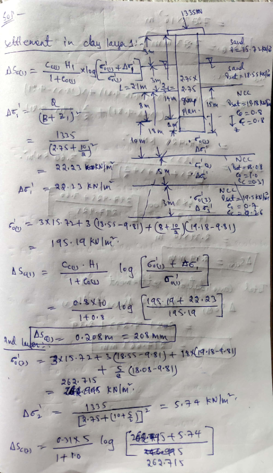 13351 501 o sand 215.7 LA settlement in day layer 1 t Astean = Leat Hou_xlog Sing + Ari Cao H UA ASC- * sand tlow Duat = 18.5