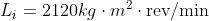 L_i=2120kg\cdot m^2\cdot{\rm rev/min}