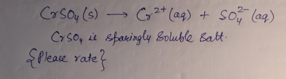 C&sou (s) - C2+ (aq) + so lag) Casou is sparingly soluble salt. {please rate}