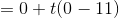= 0 + (0 – 11)