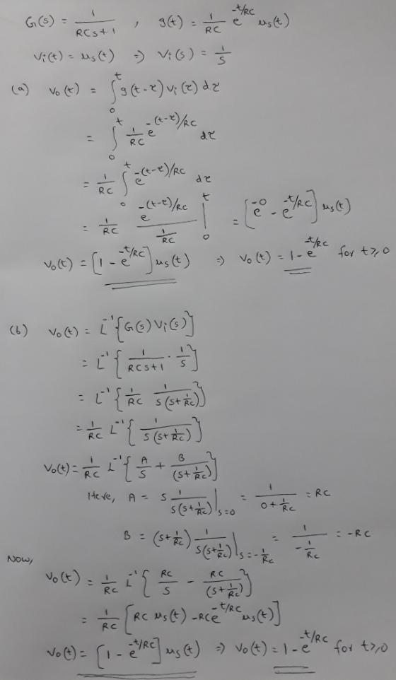 GⓇ) ecst 964) Beetle puse) Vi(t) = us (t) =) V: (3) = 3 (a) Vo (t) = 3 (4-2) v (e) de - t-e/Rc de CE-e)/ac 1.0 / PC) ust) - R
