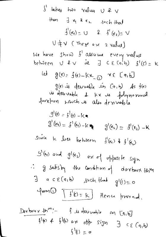 f takes two valus ufu then I m d xz such that f(24) = 0 & f (12)= v U Ev ( There are a value) We have show f assume every va
