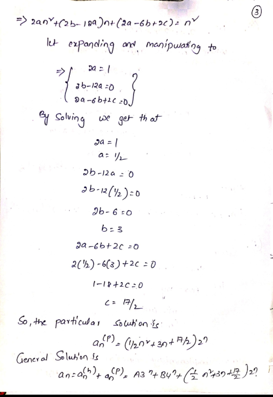 W- expanding or manipulatog to 04 Solving we gertha Ob- 6 Co Gencral Soluhon is