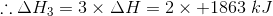... ΔΗ3 = 3Χ ΔΗ = 2x +1863 kJ