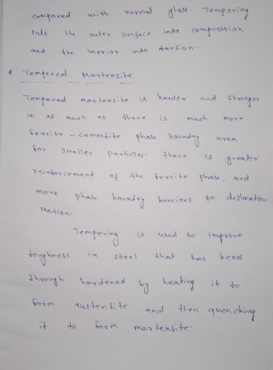 compared puts the with outer normal surface glass. Tempering into compression, and the Inerior into tension.. * Tempered Mart