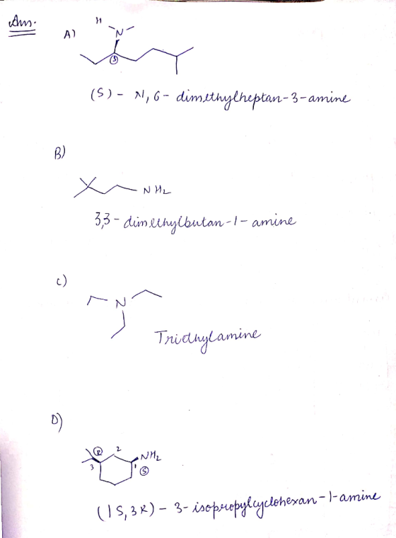 1 WM A) (5) - N1, 6- dimethylheptan-3-amine x NHL 3,3 - dimethylbutan-I- amine Triethylamine (15,3x) – 3- isopropylcyclohexan