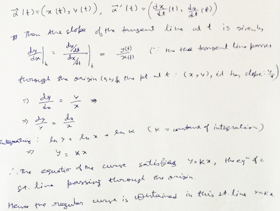 a 10=(alt), y(t)), 2 (t) = (con (e), die ries) Then the slope of the tangent line at t is giventes - = y(t) (: the the tange