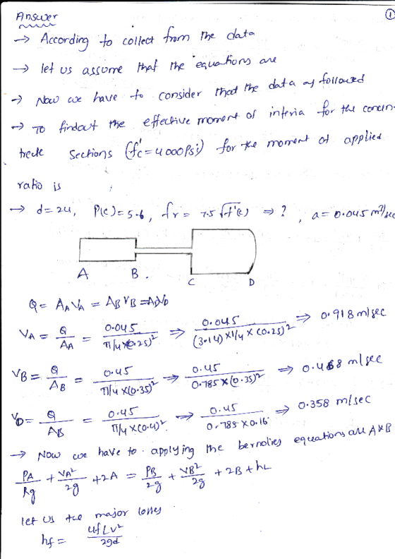 Answer - According to collect from the data → let us assume that the equations are - Now we have to consider that the data as