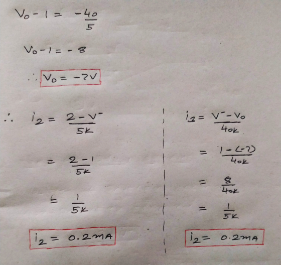 Vo- 40 Vo-1-8 VD=-2V 2V-Vo 나0k . 2-V SK 1-2 4ok 2-1 5K 5K i2 0.2mA O. 2mA Il il