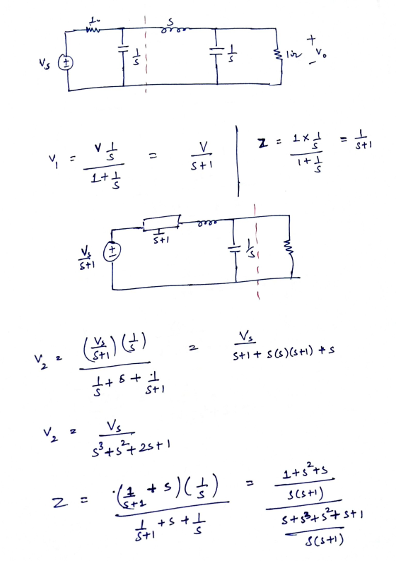 at S + tu § lir vo Vs ② T Тхт = Sul c ✓ = st Tylty S 1+ tylty 5+1 + st! )() 2 Vs Sti+ s(s)(5+1) + 2 보 2 4+5+5 S+) Vs 2 sts?+