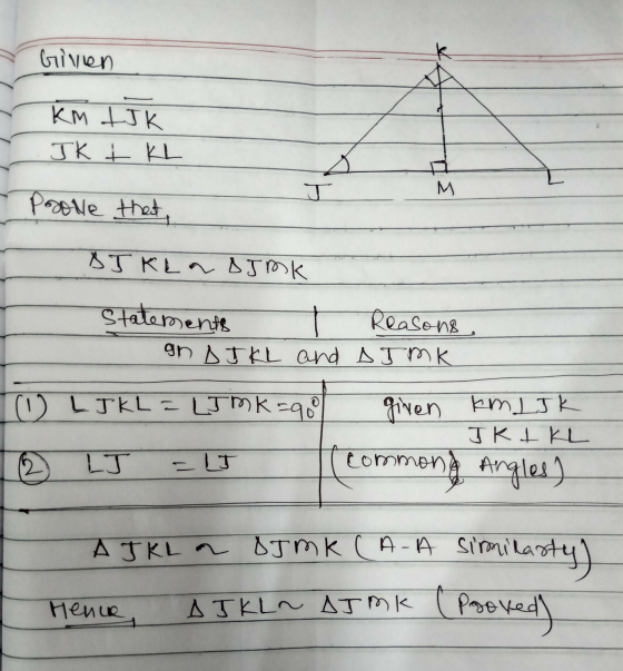 Given KM LJ K Jkt KL posone that, AJKEN BJMK statements Reasons , an DJKL and ATMK (LJKL = LIMK=90° given km L J K JK IKL 2 L
