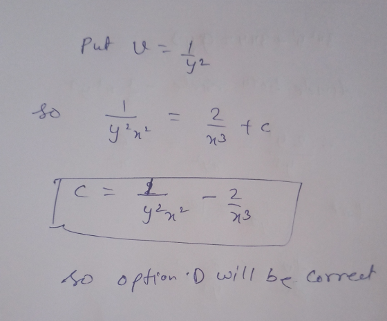 put u = 1 12 ya yen² 3+ fc 2 yzu² 23 so option D will be correct