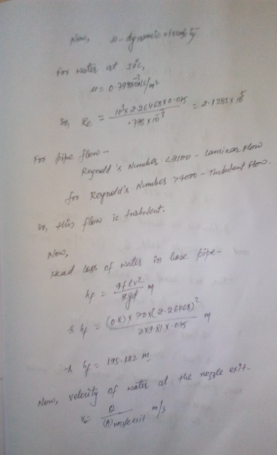 ANow, frs hates at sdc, ex96480-0s Se R = =2.1285x 798K16 pihe flow Rayoeld Fri s Nember 28100-Laminan Foro frReynelds Nmbes