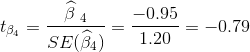 4 -0.95 tiga = SE(BA) = 1.20 = -
