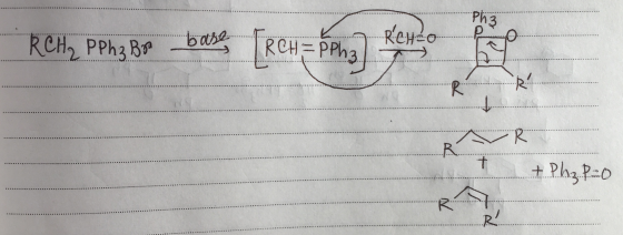cm.Rewe. . RC H₂ PPhz B8 base [RCH= PPh 3 Retto ...................... R + Ph.