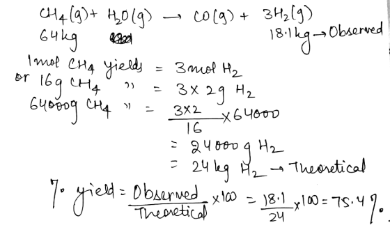 Observed щ4 (4)+ HD (4) — со(а) + 3 (4) 644 4% 18.1kg Imol CHA yields = 3 mol H₂ Br 164 на » - 3x 24 н. Gчвооч Сң4 - 3х2 ч.чв