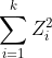\sum_{i=1}^{k}Z_i^2