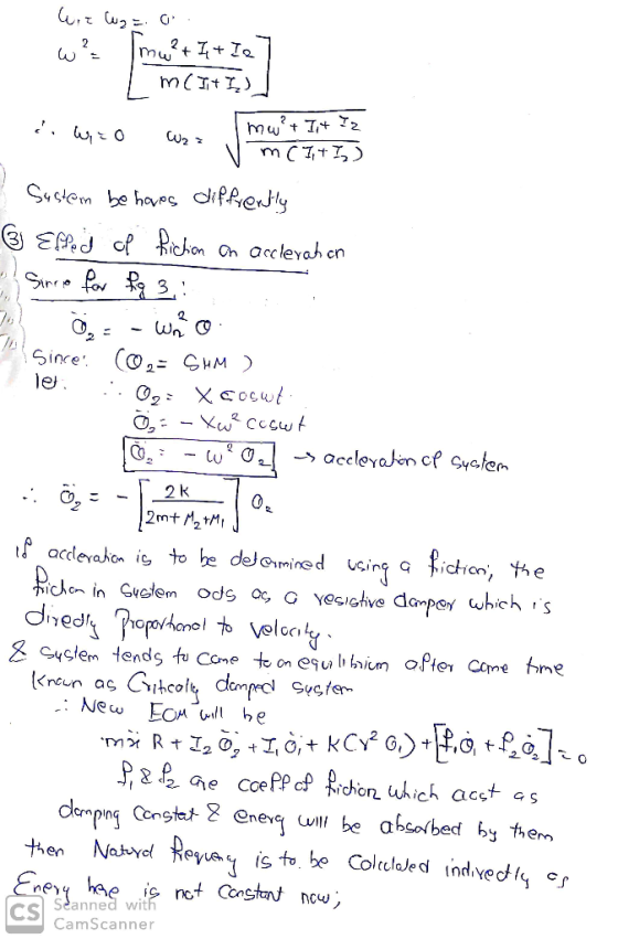 Wie . g= 0 mu?+ 4+ Ia - McIt Is I 3 Sustem be haves diffrently Effeg of fiction on acclerahen Sirro for fag 3. . Il Ö, -- wao